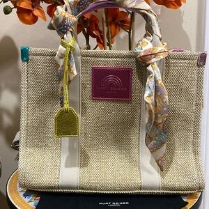 Kurt Geiger Beige Tote with Multicolor Accents
